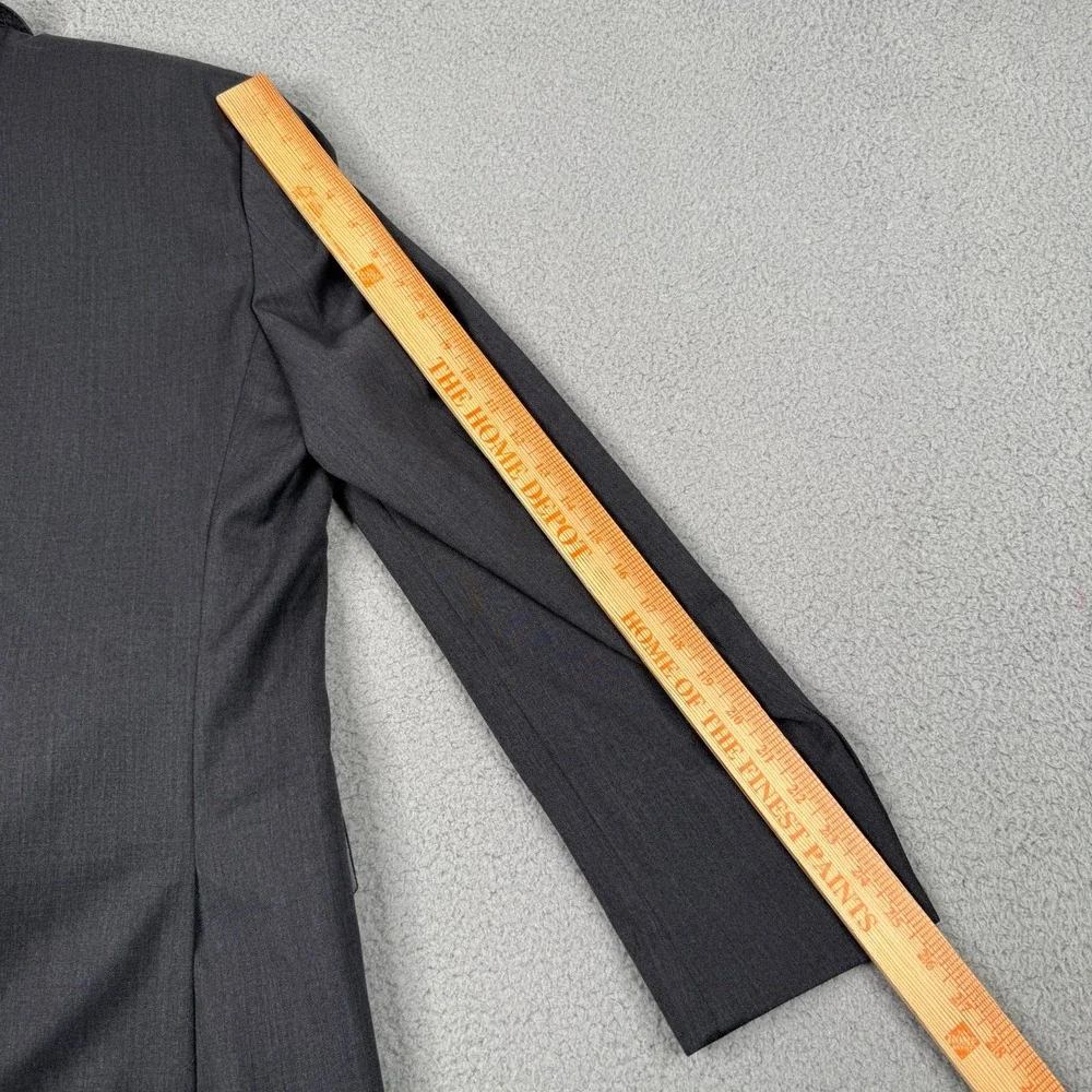 Jos A Bank Executive Suit Mens 44L 38W Charcoal Gray 100% Wool Tailored Fit